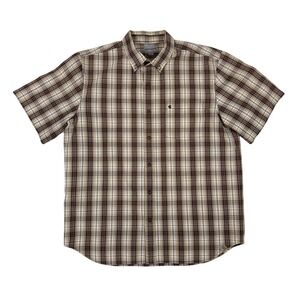 Carhartt Relaxed Fit Plaid Button Front Shirt XL Workwear